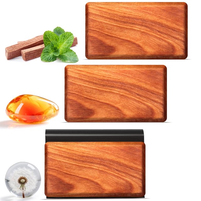 Kit de inicio para ambientadores de coche, madera SHITAMEN, paquete de 3 con clip