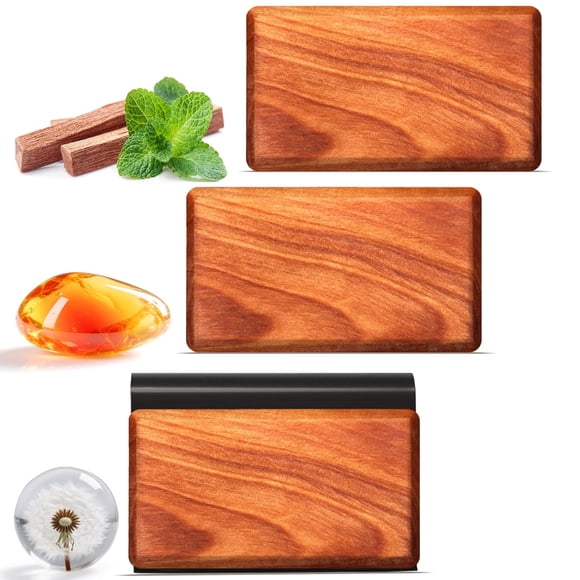 Kit de inicio para ambientadores de coche, madera SHITAMEN, paquete de 3 con clip