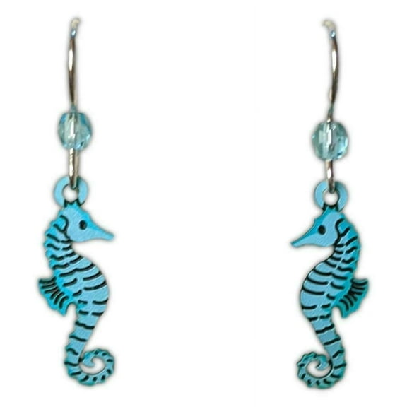 SEAHORSE Hypo-Allergenic Earrings, Sterling Silver Plated, by Sienna Sky
