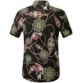 thumbnail image 2 of SSLR Mens Casual Button Down Shirts Short Sleeve Hawaiian Shirts Beach Shirts, 2 of 7