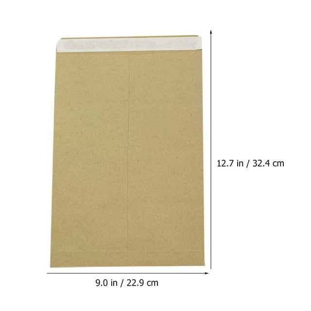 OULII 20Pcs Paper Envelopes Light Brown Kraft Paper Document Protection for Archives