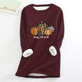 thumbnail image 2 of HKEJIAOI Sweat-shirts Femme Col Rond Graphique Mi-Lourd Long Sleeve Shirt, 2 of 3