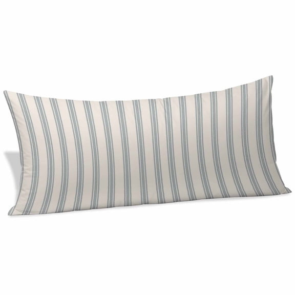 Blue Striped Body Pillow Covers 20"x60", Modern Stripes Farmhouse Soft Brushed Microfiber Breathable Throw Pillow Covers, Decorative Pillowcase with Zipper for Couch Sofa Bedroom Living Room