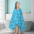 thumbnail image 6 of French Bulldog Hooded Bath Towel，60"x35" for Ages 3 To 12 Kids, Quick Dry Lightweight Soft Microfiber Hood Beach Towel Cover Up for Kids, 6 of 7