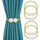 thumbnail image 1 of 4 hebillas de cortina para el hogar con bolas de cuentas, los alzapaños más convenientes, soporte para correas de cuerda, clips para cortinas grandes, anchas o gruesas (dorado) Rojo Verde, 1 of 4