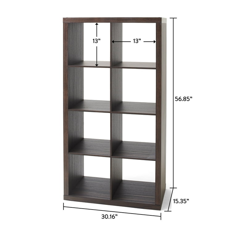 better homes and gardens 8 cube organizer tobacco oak Better Homes & Gardens 8 Cube Storage Organizer, Tobacco Oak
