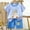 Sky Blue, variant on YUSIM Toddler Boys Summer Outfits Set- Short Sleeve Cute Soft Cotton Casual Kids T Shirts and Shorts Clothes Sky Blue Size 1T-6T