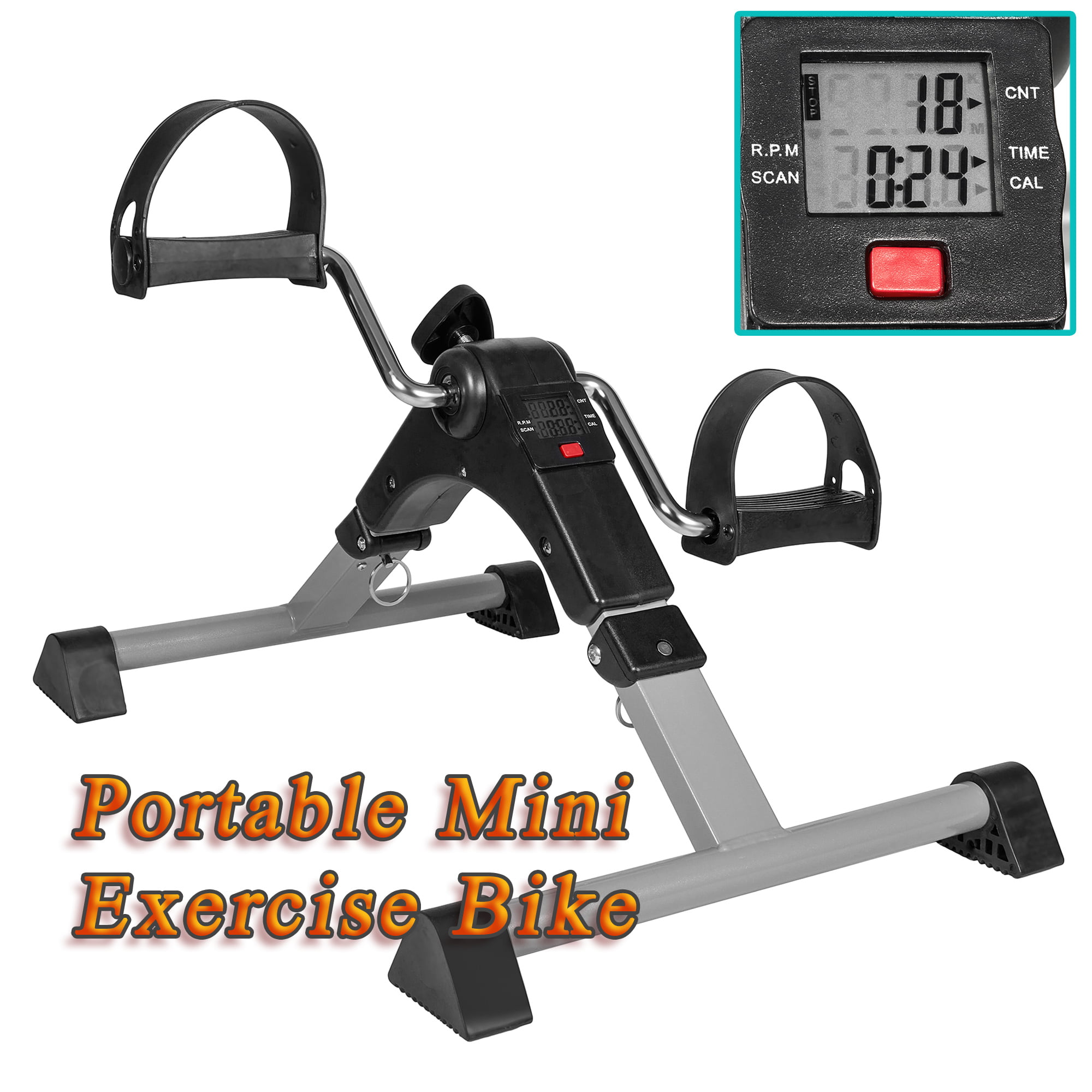 Folding Pedal Exerciser Mini Exercise Bikes Arm and Leg Exercise Peddler Machine 