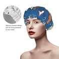 thumbnail image 4 of Disketp Construction Vehicles Shower Caps,Reusable Shower Cap For Women, Double Layer Waterproof Hair Cap, Large Size For All Hair Lengths,For Girls Spa Home Salon Use, 4 of 9