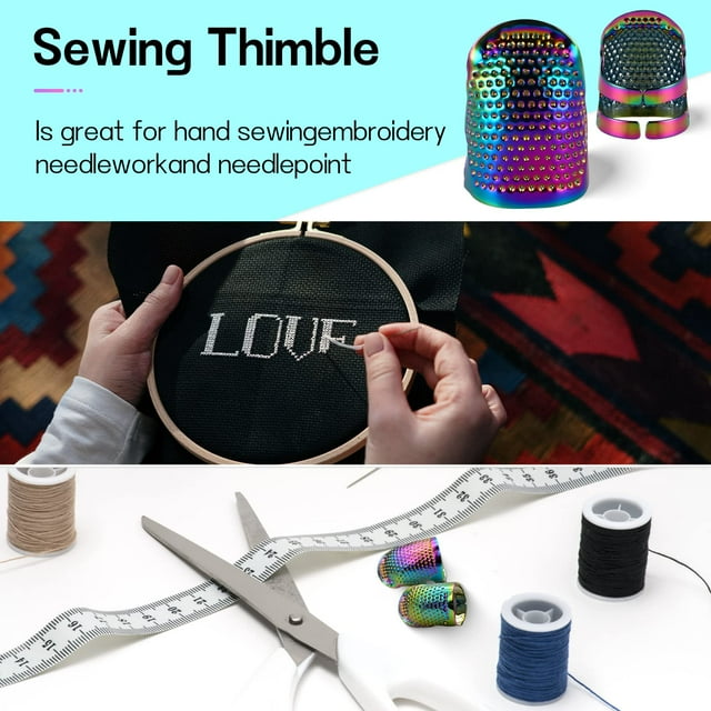 Youkk 6pack/lot Thimble Metal Fingertip Sewing Accessories For Needlework Needlework Necessity 1Set