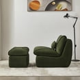 thumbnail image 3 of Innovative Compressed Lounge Chair with Ottoman Modern Sofa for Small Spaces | Green Modern Upholstered Living Room & Bedroom Seating, 3 of 12