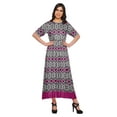 thumbnail image 1 of Moomaya Printed Kurta Dress Summer Wear Ladies Kurti Long Tunic Tops For Women, 1 of 5