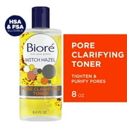 Biore Clarifying Witch Hazel Facial Toner, 8 fl oz (HSA/FSA Approved)