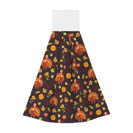 

Coaee Turkey Bird for Fast Absorbent Hanging Towels with Velcro for Kitchen Bathroom Laundryroom