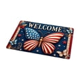 thumbnail image 2 of Cififendec 4th of July Patriotic Doormat, 23.62"×15.75", Absorbent Diatomaceous Earth Mat with Butterfly Print for Front Porch, Entryway & Outdoor Holiday Decor, 2 of 5