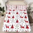 thumbnail image 2 of Manfei Christmas Deer Twin Sheet Sets 3 Pieces for Kids, Snowflakes Trees Twin Fitted Sheet, Merry Xmas Flat Sheet, Ultra Soft Home Decor, 2 of 7