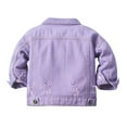 thumbnail image 5 of GEZHEN Kids Long Sleeve Casual Denim Jacket Solid 5 Colors Toddler Babys Boys Girls Leisure Warm Jean Coat Spring Winter Clothes Coat Jacket Solid Colour for Babys, 5 of 5