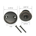 thumbnail image 3 of Design House Lift and Turn Bath Drain Plug Kit with 2-Hole Overflow Faceplate, Oil Rubbed Bronze, 3 of 13