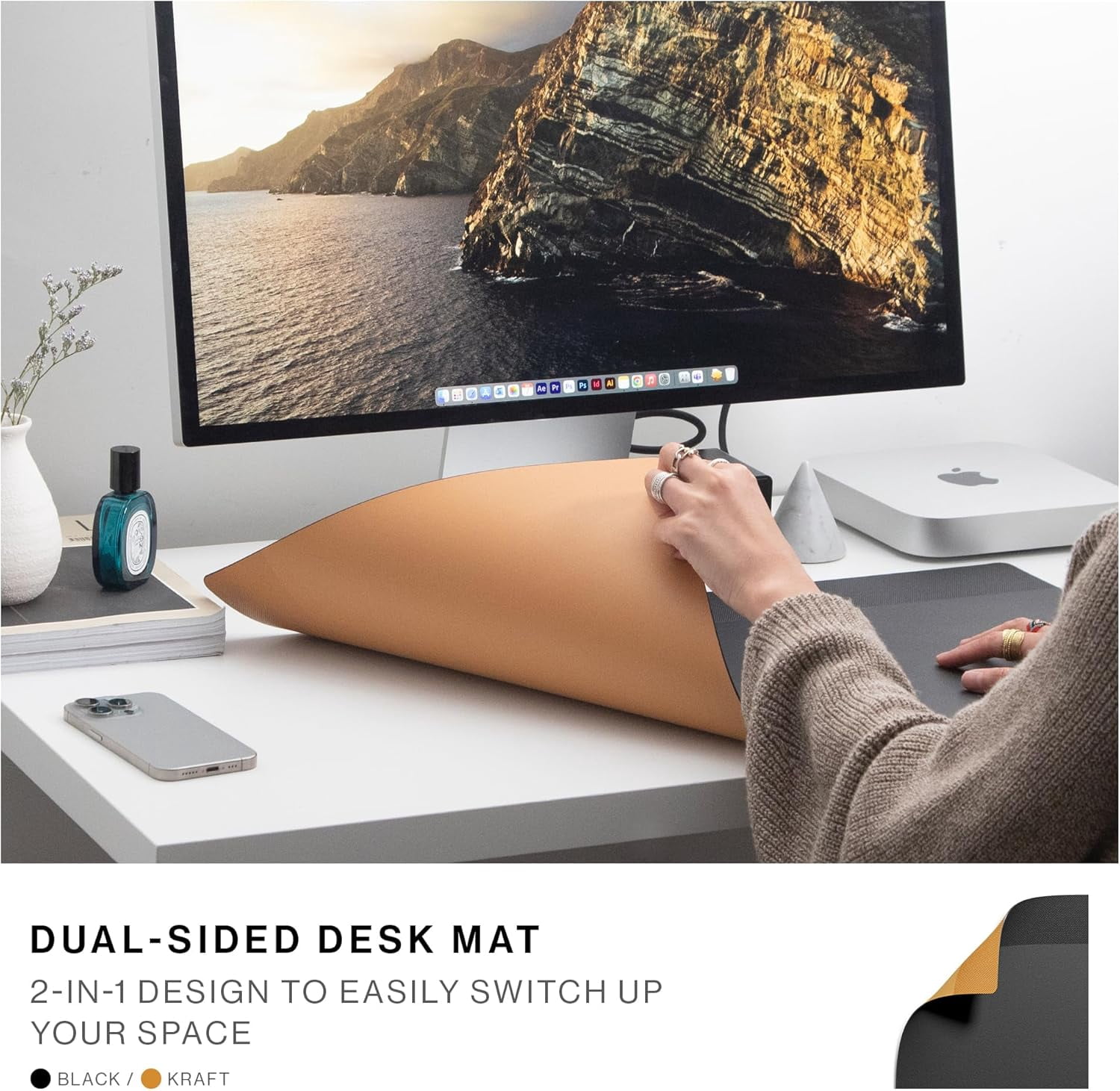 Native Union Desk Mat – Water-Resistant Dual-Sided Desk Pad for Office or Home – Easy to Clean