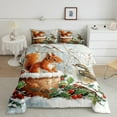 thumbnail image 2 of Erosebridal Cartoon Squirrel Bird Bedding Full Comforter Set, Botanical Tree Fruit Down Comforter, REversible 3 Pieces, Microfiber, 2 of 7