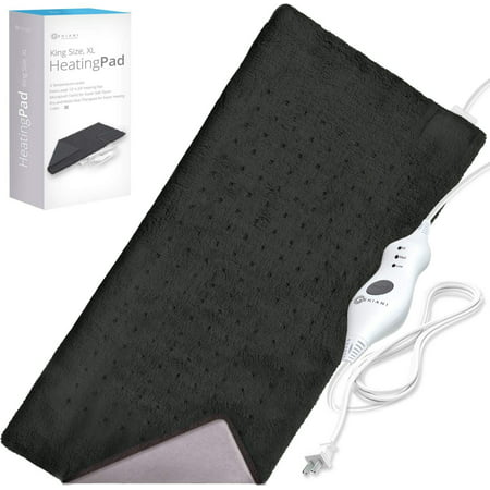 GENIANI XL Heating Pad - Electric Heating Pad for Moist and Dry Heat Therapy - Fast Neck / Shoulder / Back Pain Relief at Home - King Size 12