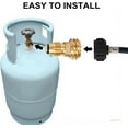 thumbnail image 4 of Adaptateur de Propane POL vers QCC1, Adaptateur de Réservoir de Propane Convertit la Soupape de Service de Réservoir LP POL en Boyau QCC1/Type1 Ou Régulateur, Laiton Massif, Raccordement de Type Ancien à Nouveau, 4 of 6