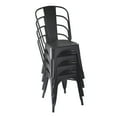 thumbnail image 2 of VOLIX 33'' Black Metal Dining Chair Stackable Side Chair  Outdoor Indoor Patio Chair (Set of 4), 2 of 8