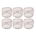 thumbnail image 1 of Juego de 6 anillos para servilletas delicados, aro para servilletas, hebilla de metal para servilletas Plata, 1 of 9