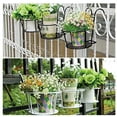 thumbnail image 2 of 8.7" Hanging Plant Holder Over The Rail Metal Fence Planters, Iron Hanging Baskets Flower Pot Holder for Patio Balcony Outdoor Plants  (Brown,1 Pack), 2 of 6