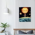 thumbnail image 3 of COMIO  Outer Space Canvas Wall Art Abstract Universe Planet Jupiter Saturn Earth Painting for Boys Kids Room Bedromm Wall Decoration Stretched and Framed, 3 of 4