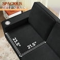 thumbnail image 3 of Muumblus 83.5" Living Room Sofa with Cup Holders, Cozy Plush Upholstered Couch, Corduroy Sofa 3-Seater, Black, 3 of 12