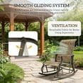 thumbnail image 3 of ChromaCore Outdoor Swing Glider Chair,W/Study Metal Frame for Garden for Backyard,Garden and Porch, 3 of 7