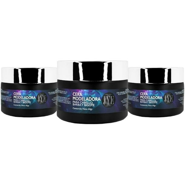 Kit Crema para Cabello modeladora para Cabello Barba y Bigote. Set de 3 Frascos