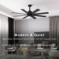 thumbnail image 4 of KULAGAGA 65 inch Ceiling Fan with Lights Remote Control,Reverse Airflow, 8 Blades Fan for Bedroom Kitchen Living Room, 4 of 7