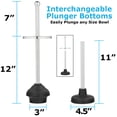 thumbnail image 5 of Toilet Brush and Plunger Set Toilet Plunger Toilet Brush Combo Chrome, 5 of 7