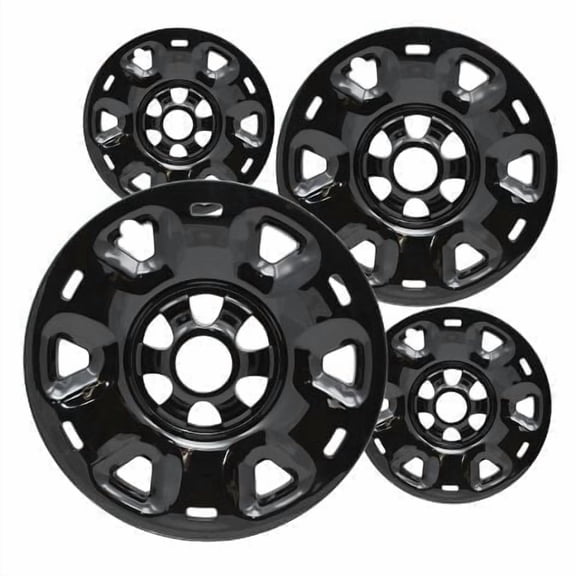 Set of 4 17 inch Gloss Black ABS Wheel Rim Covers Compatible with 2016-2021 Nissan TITAN XD S SV