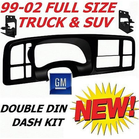 Interior Wood Dash Kit - 99 00 01 02 SILVERADO SIERRA CAR STEREO RADIO DOUBLE DIN INSTALLATION DASH KIT