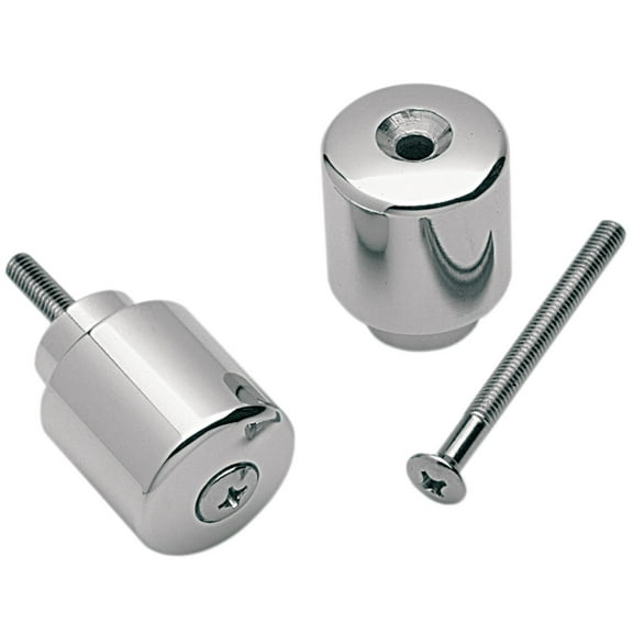 Parts Unlimited Chrome Handlebar Bar Ends (DS-273947)