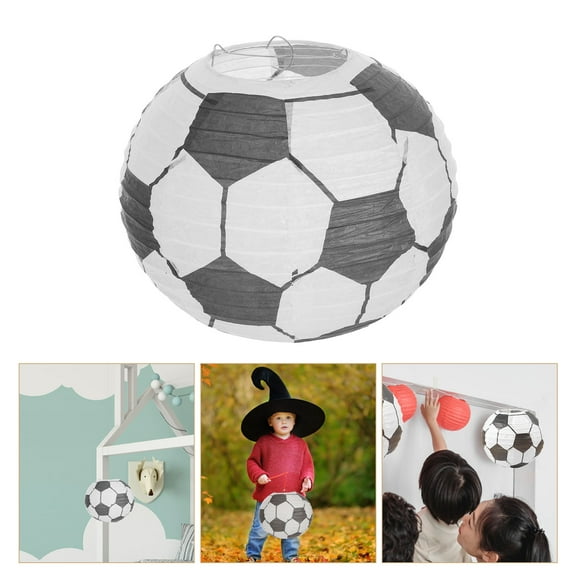 GETAJGHSD Paper Lanterns Football Pattern Decorative Party Lanterns for Holiday Festivals