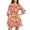 Red 16, variant on Karymi Floral Print Mock Neck Tiered Mini Dress, 3/4 Ruffle Bell Sleeve Self Tie Waist Loose Flowy Summer Sundress Spring Dresses