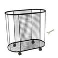 thumbnail image 3 of Luzkey Panier de Rangement pour Tapis de Yoga, Équipement d'Entraînement, Panier de Rangement pour Gym à Domicile avec Roues pour Haltères, Kettlebells, Bandes de Résistance Noir, 3 of 8