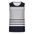 thumbnail image 3 of Posijego Mens Striped Tank Tops Summer Casual Crew Neck Sleeveless Shirt Lightweight Loose Tank Shirts for Men, 3 of 4