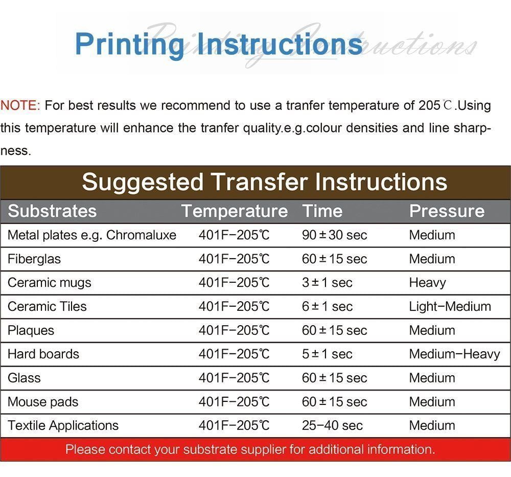 HP SawGrass Format A3 41,9 x 29,7 cm Canon Lot de 50 feuilles de papier transfert par sublimation pour imprimante jet dencre Epson Ricoh