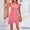 Pink, variant on Sakmal Womens Dresses Summer Black Maxi V-Neck Asymmetrical Solid Short Sleeve Ruffle Shift Dress