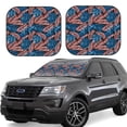 thumbnail image 6 of Kdxio Tropical Leaves Print 2-Piece Sun Shade Front Windshield - Foldable Car Front Window Sunshades for Most Sedans SUV Truck, 6 of 6