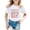 White, variant on Bmisegm Cute Tops For Girls Girls Fashion Casual Letter Print Round Neck Short Sleeve T-Shirt Top Comfortable Basic Tee For Everyday Wear Girls Tops 120 120