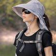 thumbnail image 3 of Outdoor Sun Hat Wide Brim UV Protection Breathable Lightweight Summer Hiking Fishing Hat, 3 of 4