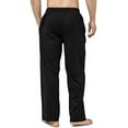 thumbnail image 2 of Bintangor Mens Pajama Sleep Pants 100% Cotton Knit Elastic Waistband Lounge Wear Long XL Black 2 Pack, 2 of 2