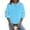 Light Blue, variant on WTOBBY Women's Large Size Solid Color Hoodie Loose Long Sleeve Pullover Sweatshirt with Round Neck for Casual Comfort, Plus Size Fashion, and Everyday Wear,Red S
