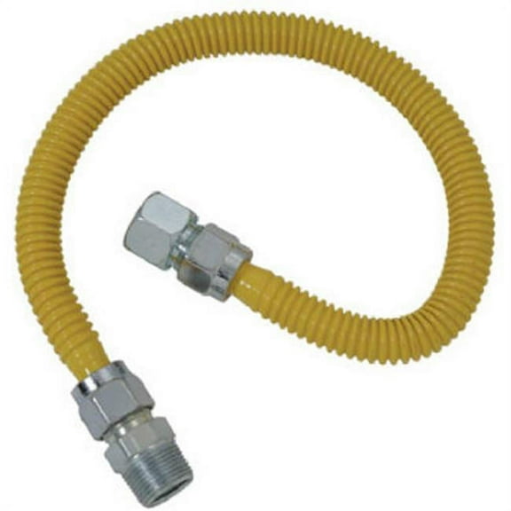 BrassCraft Mfg 1/2 In. FIP x 1/2 In. MIP x 60 In. ProCoat Gas Appliance Connector 5/8 In. OD 93,200 BTU